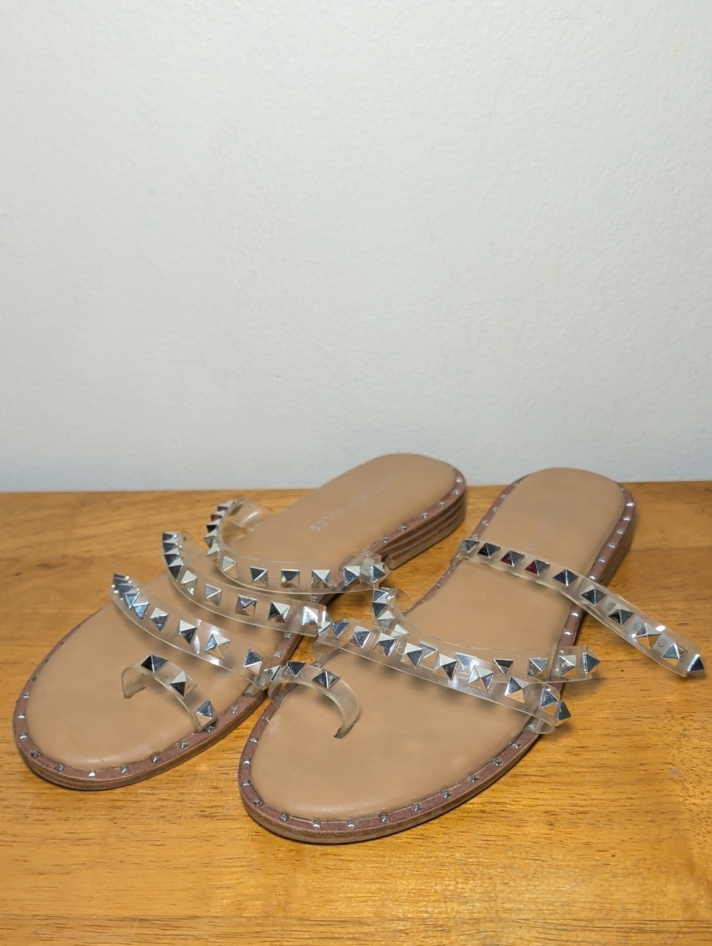 Sincerely Jules Studded Strappy Slide Sandals Summer Beach Women's Size 8